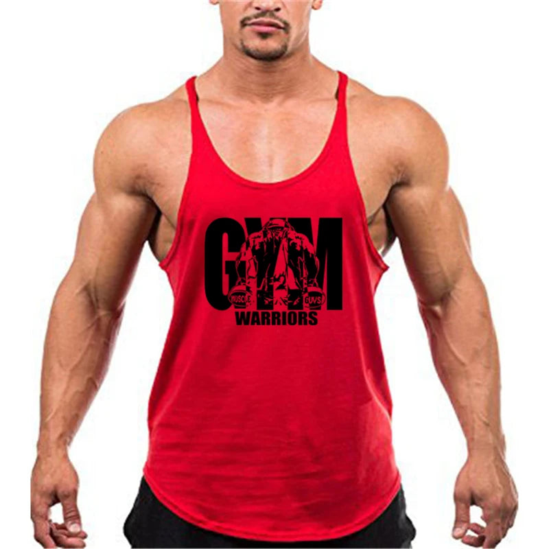 Men’s Gym Tank Top – Cotton Breathable Bodybuilding Vest (Y-Back)