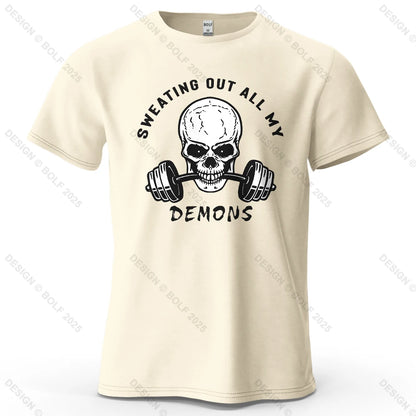 Skull Motivated Oversized Gym T-Shirt – Cotton Streetwear Tee