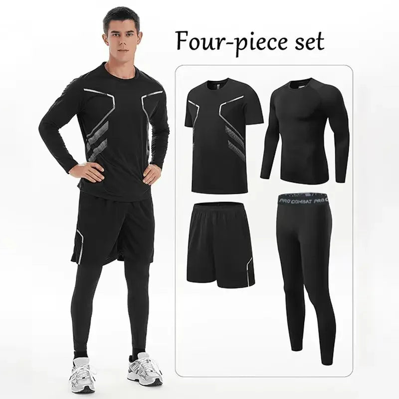 Men’s Quick-Dry Sports Set – Outdoor Training Outfit