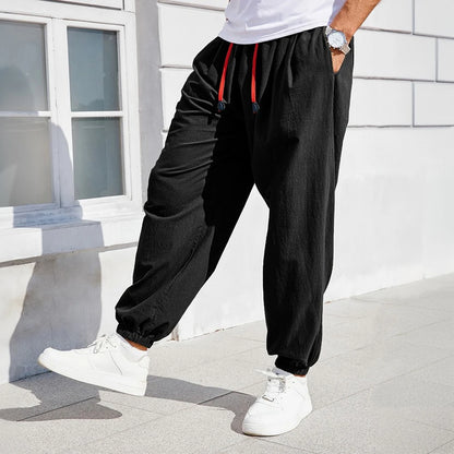 Men’s Cotton Linen Harem Pants – Loose Fit Casual Joggers