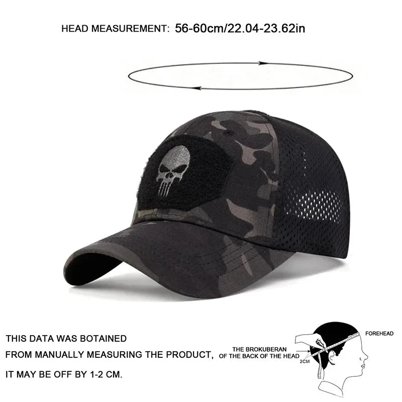 Street Style Skull Cap – Adjustable Sunscreen Hat