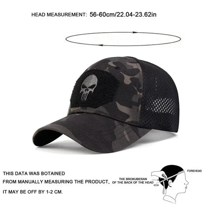 Street Style Skull Cap – Adjustable Sunscreen Hat