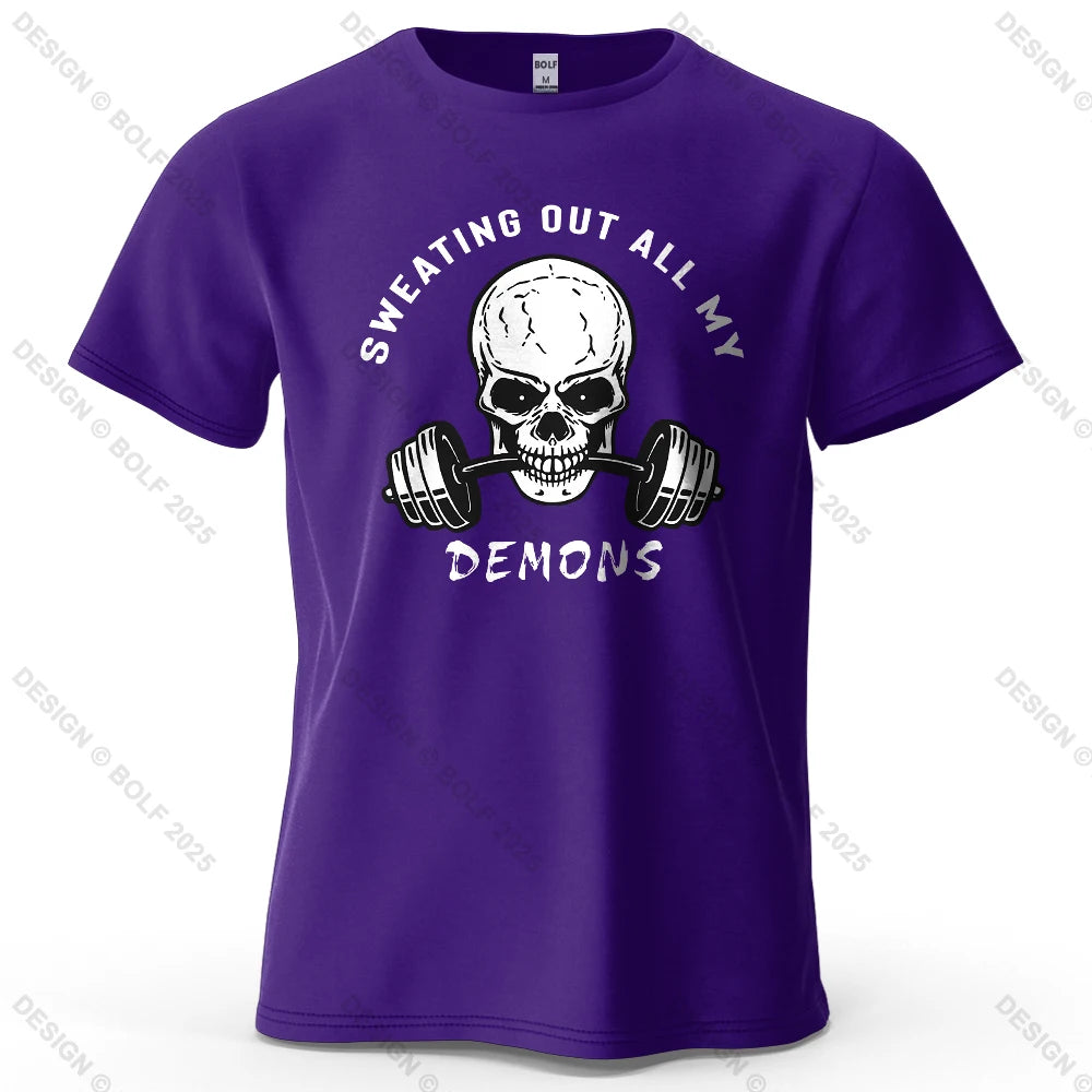 Skull Motivated Oversized Gym T-Shirt – Cotton Streetwear Tee