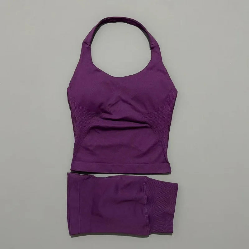 Seamless Running & Yoga Set – Women’s 2PC Fitness Outfit