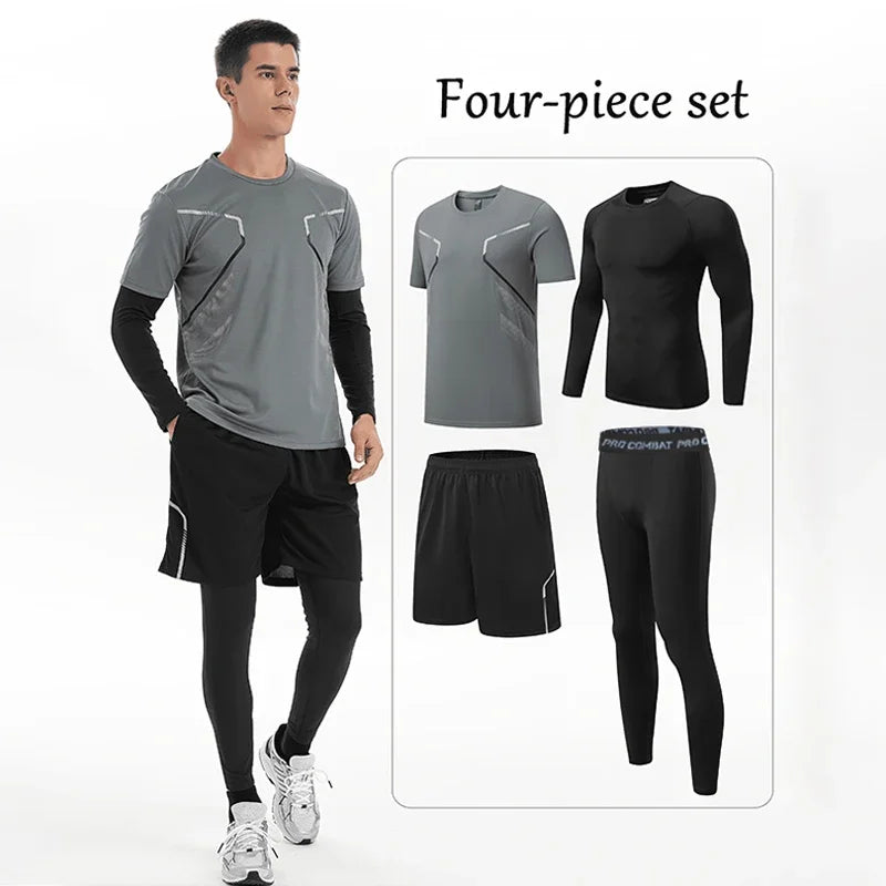 Men’s Quick-Dry Sports Set – Outdoor Training Outfit