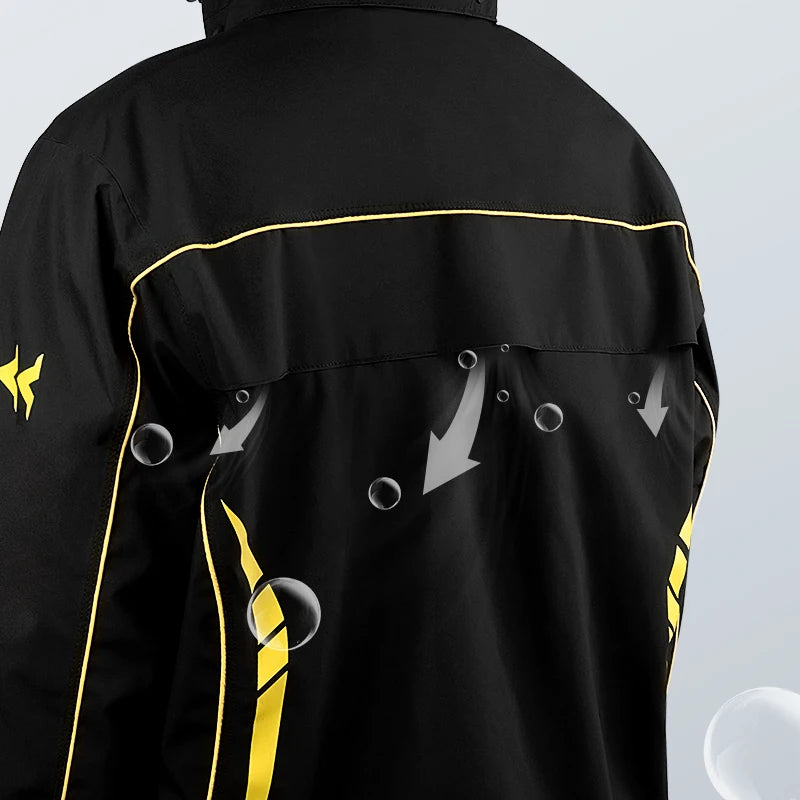 2-Piece Waterproof Motorcycle Rainwear For Mens & Womens