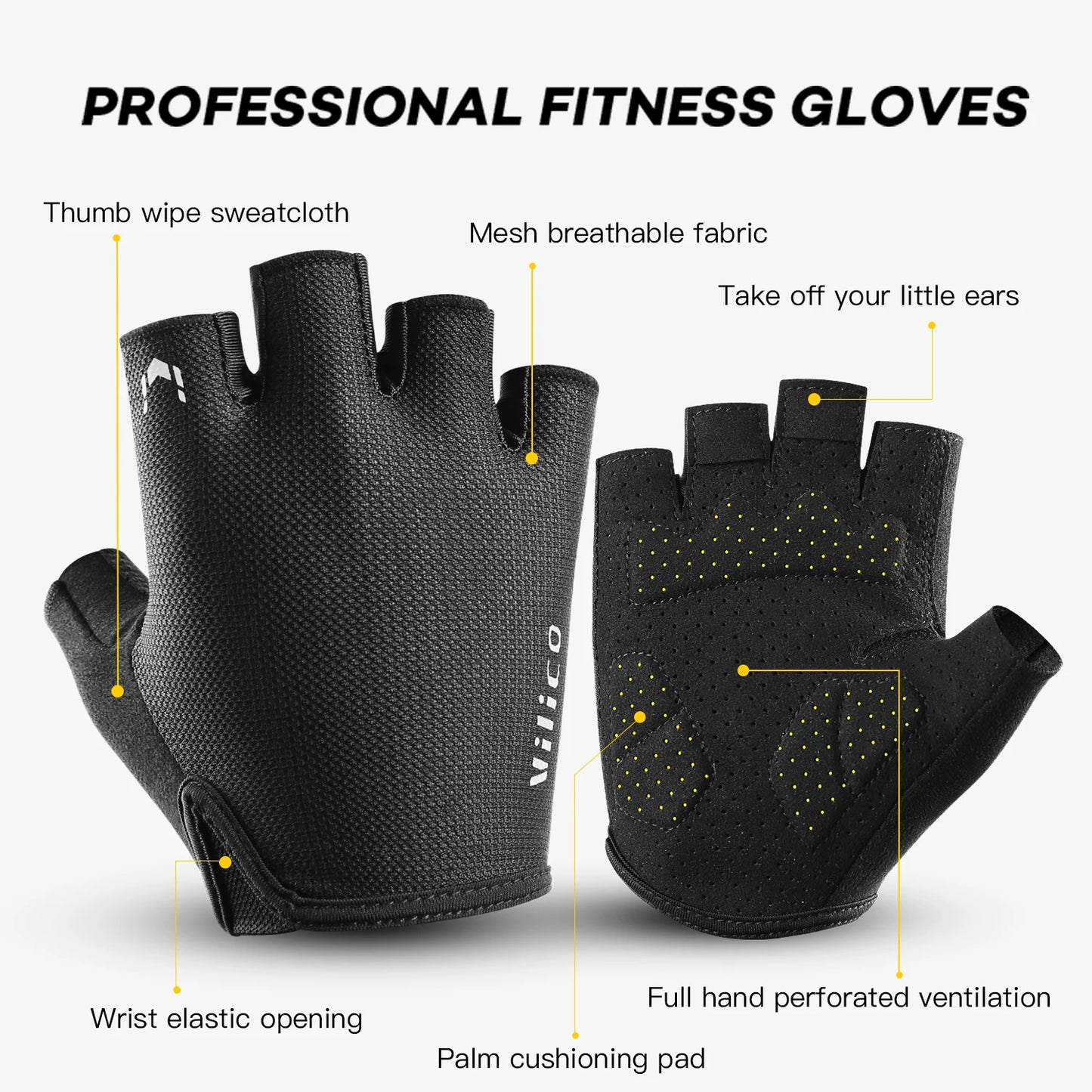 Anti-Slip Fitness Gloves for Gym & Training - UNISEX