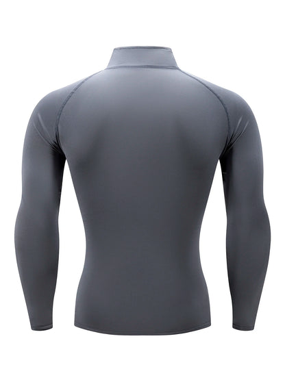 Men’s Quick-Dry Gym Shirt – Slim Fit Long Sleeve Training Top