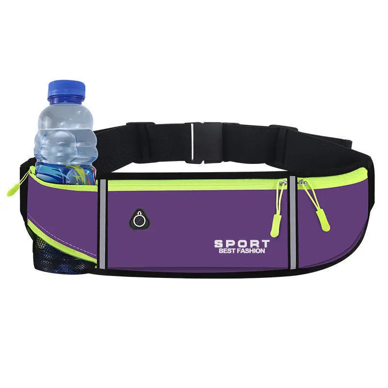 Lightweight Running Waist Pack – Triple Pocket Waterproof Bag
