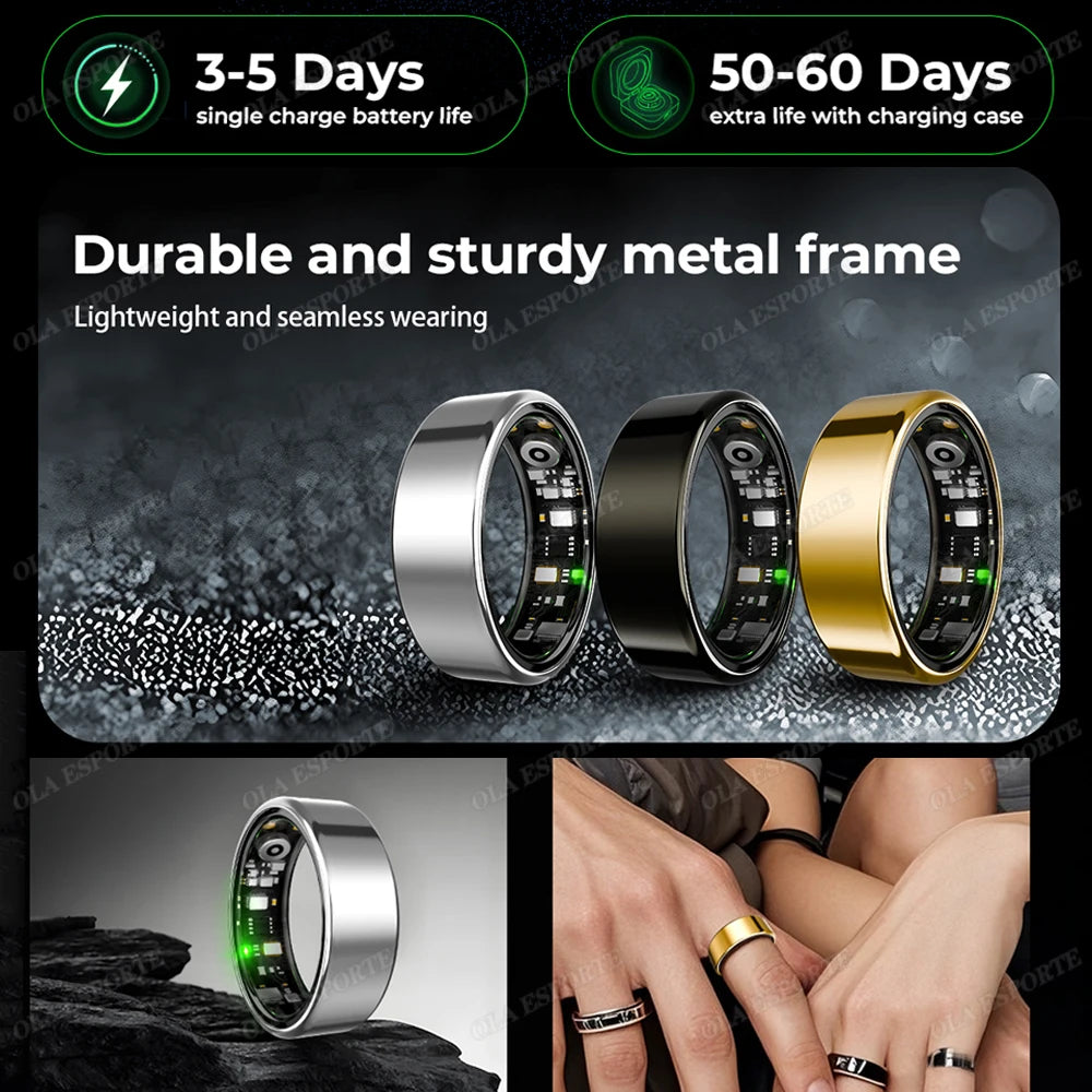 5ATM Smart Ring – Health Monitoring for Men & Women