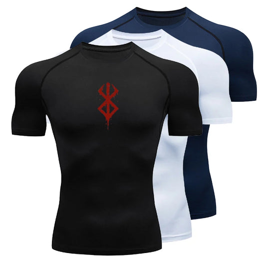 Men’s Quick-Dry Compression Shirt – Gym & Running Fitness Tee