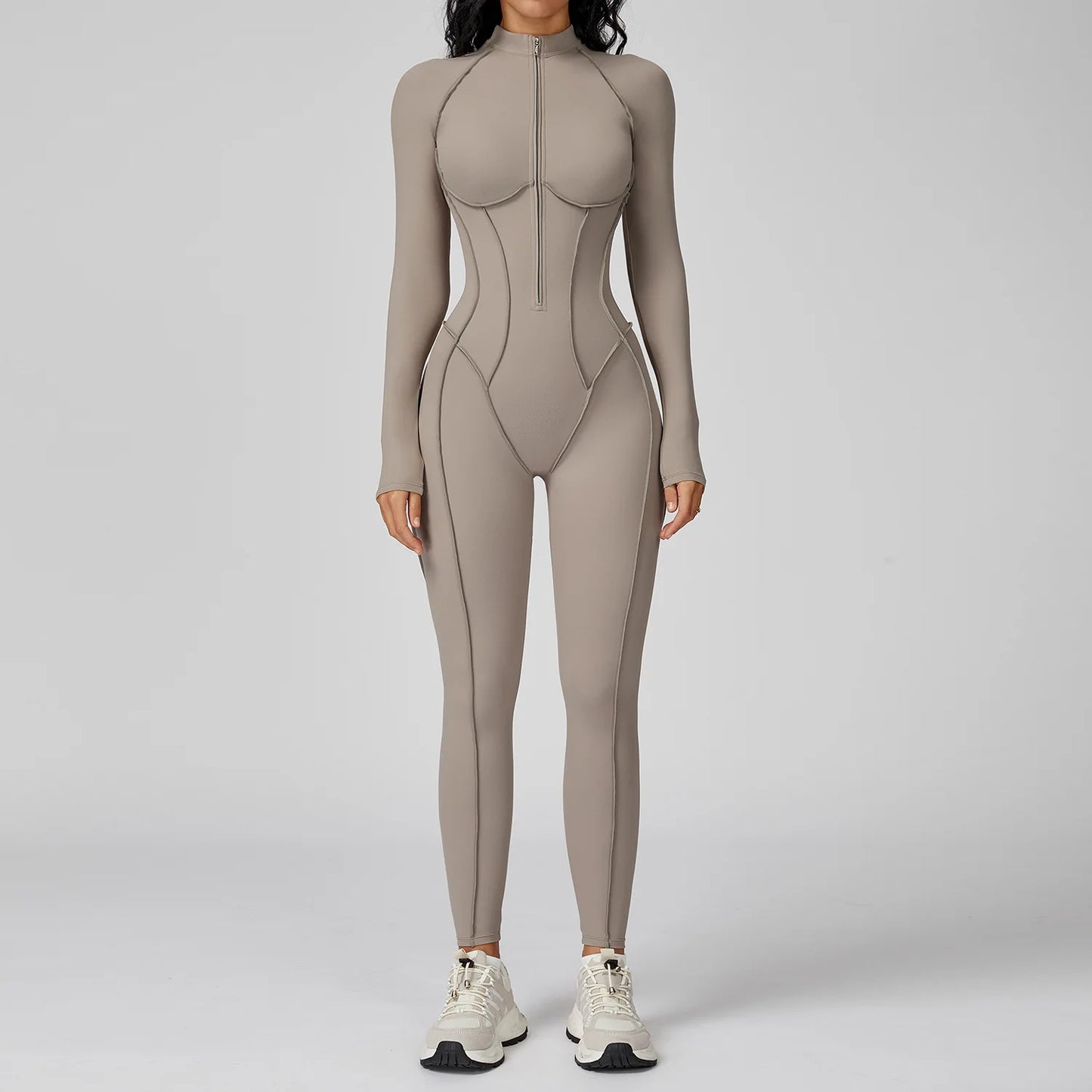 Zipper Yoga Jumpsuit – Women’s Activewear Bodysuit
