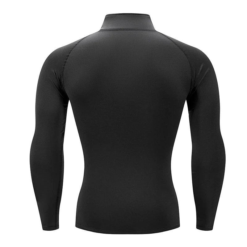 Men’s Slim Fit Compression Shirt – Long Sleeve Gym & Running Top