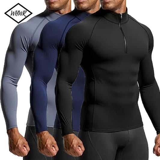 Men’s Quick-Dry Gym Shirt – Slim Fit Long Sleeve Training Top