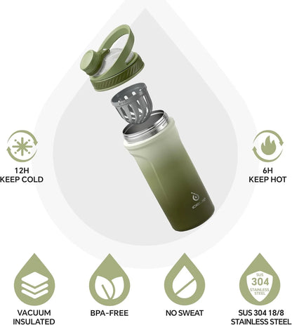 Ideus Insulated Shaker Bottle – 700ml Stainless Steel Sports Cup