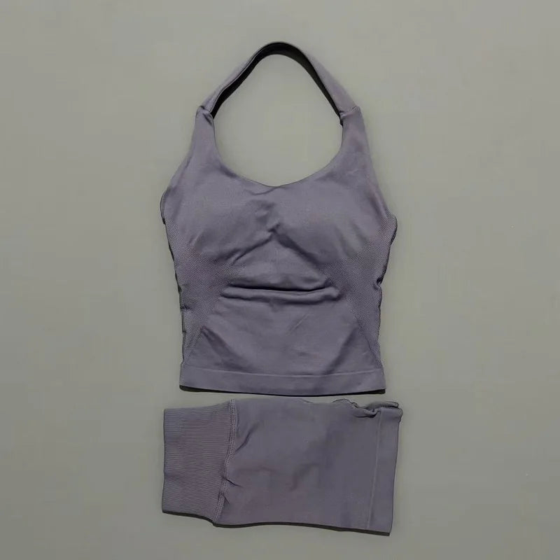 Seamless Running & Yoga Set – Women’s 2PC Fitness Outfit