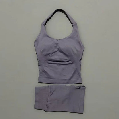 Seamless Running & Yoga Set – Women’s 2PC Fitness Outfit