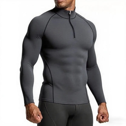 Men’s Slim Fit Compression Shirt – Long Sleeve Gym & Running Top