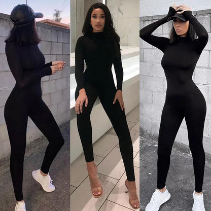 Slim Fit Gym & Ski Bodysuit – Women’s Long Sleeve Romper