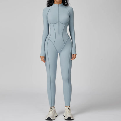 Zipper Yoga Jumpsuit – Women’s Activewear Bodysuit
