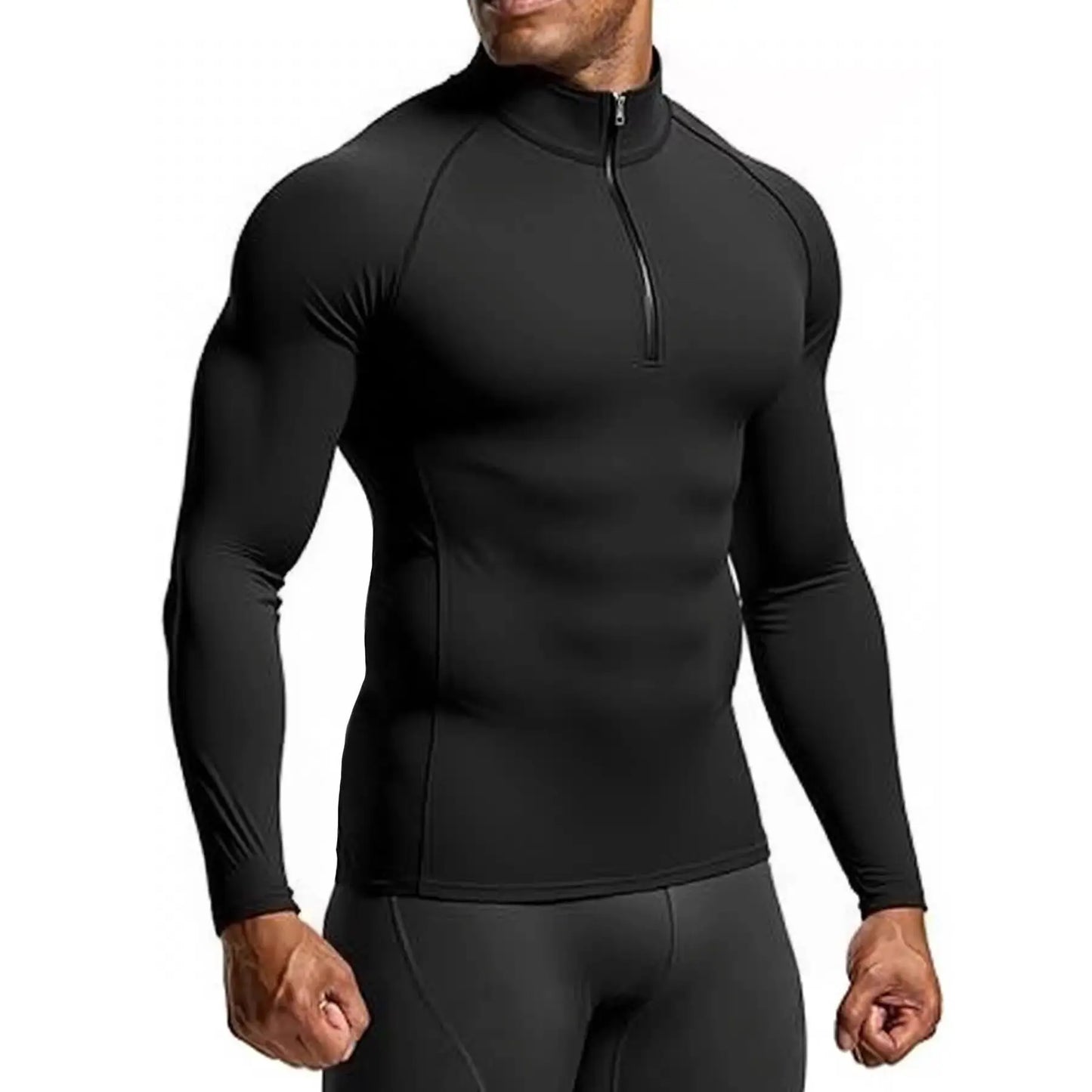 Men’s Slim Fit Compression Shirt – Long Sleeve Gym & Running Top