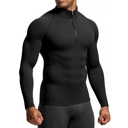 Men’s Slim Fit Compression Shirt – Long Sleeve Gym & Running Top