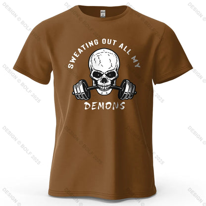 Skull Motivated Oversized Gym T-Shirt – Cotton Streetwear Tee