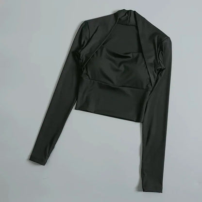 Women’s Yoga Dance Top – Long Sleeve Slim Fit Gym Sports Shirt