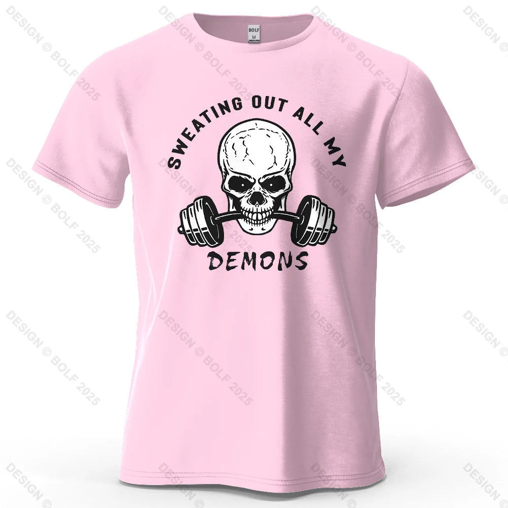 Skull Motivated Oversized Gym T-Shirt – Cotton Streetwear Tee