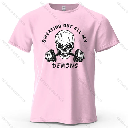 Skull Motivated Oversized Gym T-Shirt – Cotton Streetwear Tee