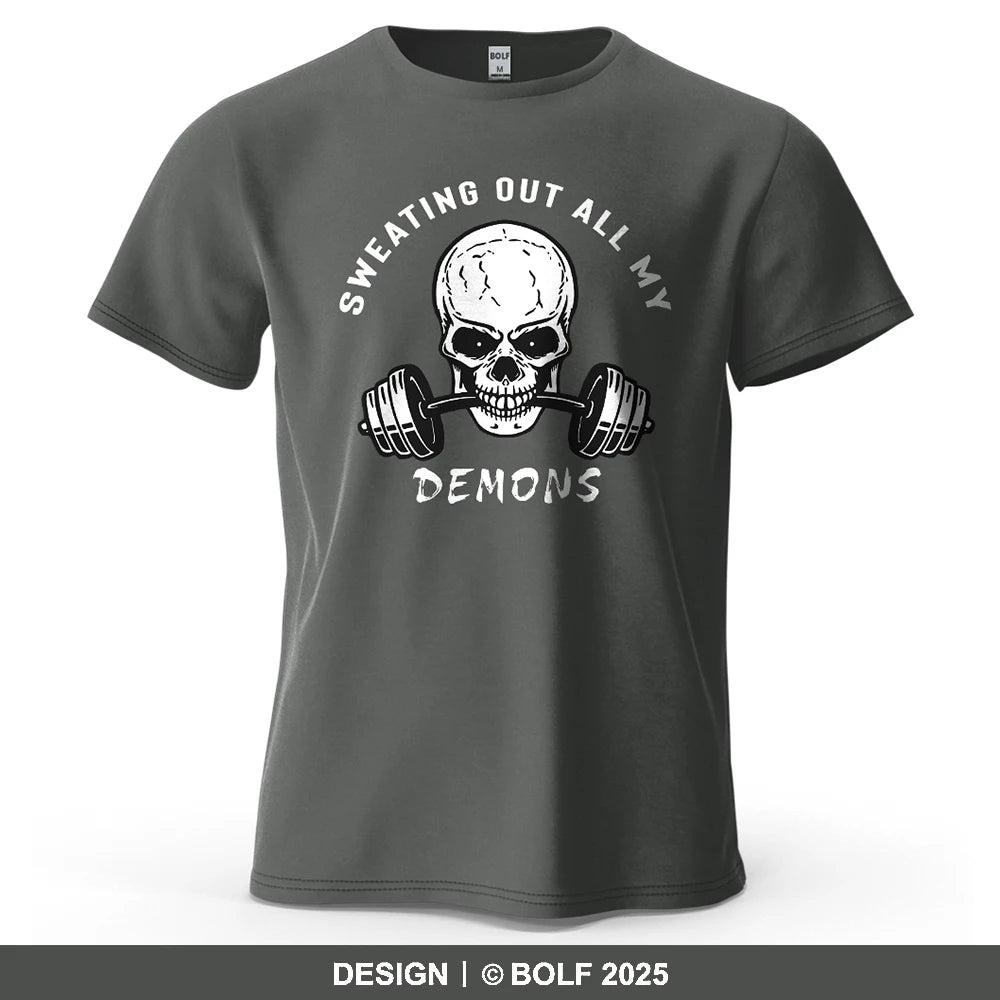 Skull Motivated Oversized Gym T-Shirt – Cotton Streetwear Tee