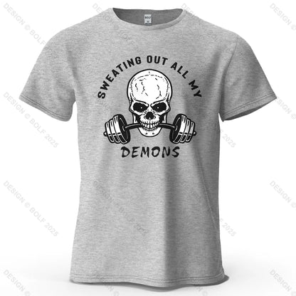 Skull Motivated Oversized Gym T-Shirt – Cotton Streetwear Tee