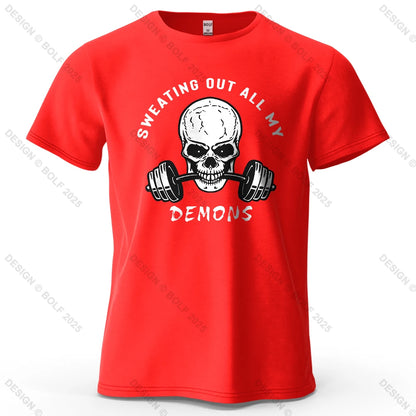 Skull Motivated Oversized Gym T-Shirt – Cotton Streetwear Tee