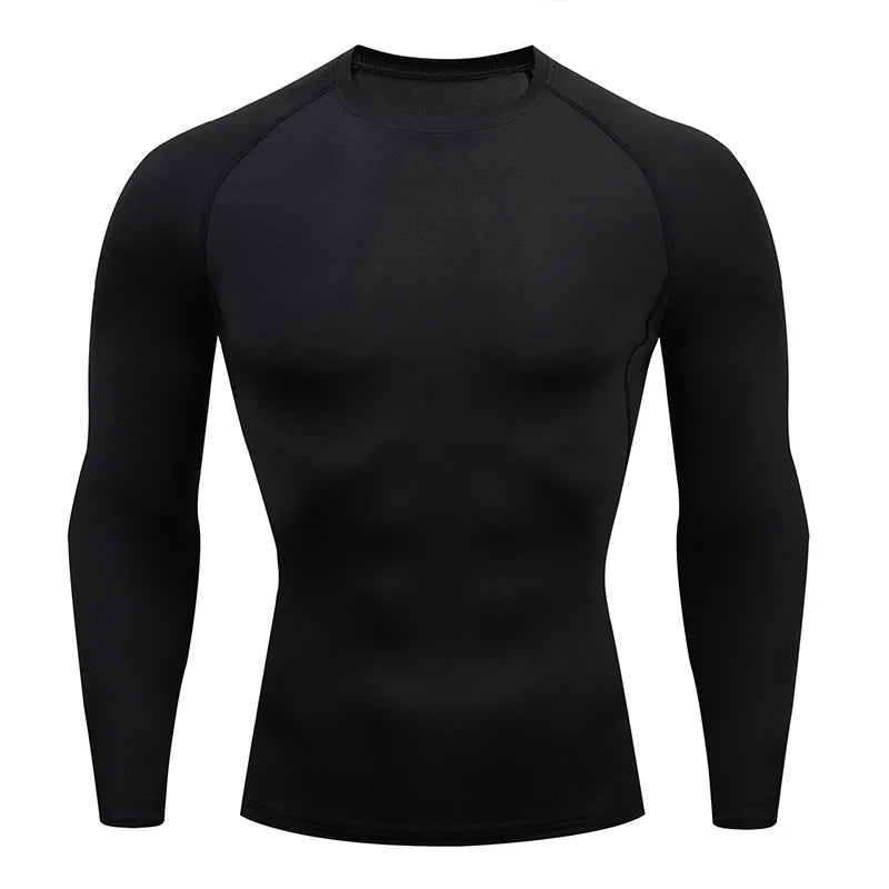 Men’s Compression Gym Shirt – Quick Dry Long Sleeve Training Top