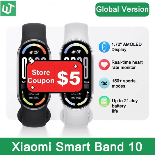 Xiaomi Smart Band 10 – AMOLED Fitness & Health Tracker