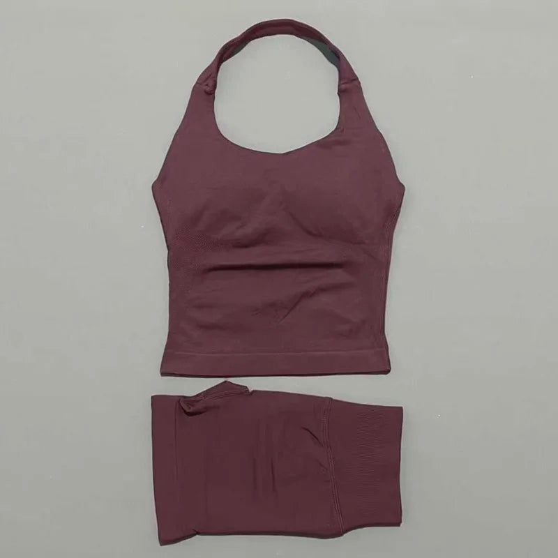 Seamless Running & Yoga Set – Women’s 2PC Fitness Outfit