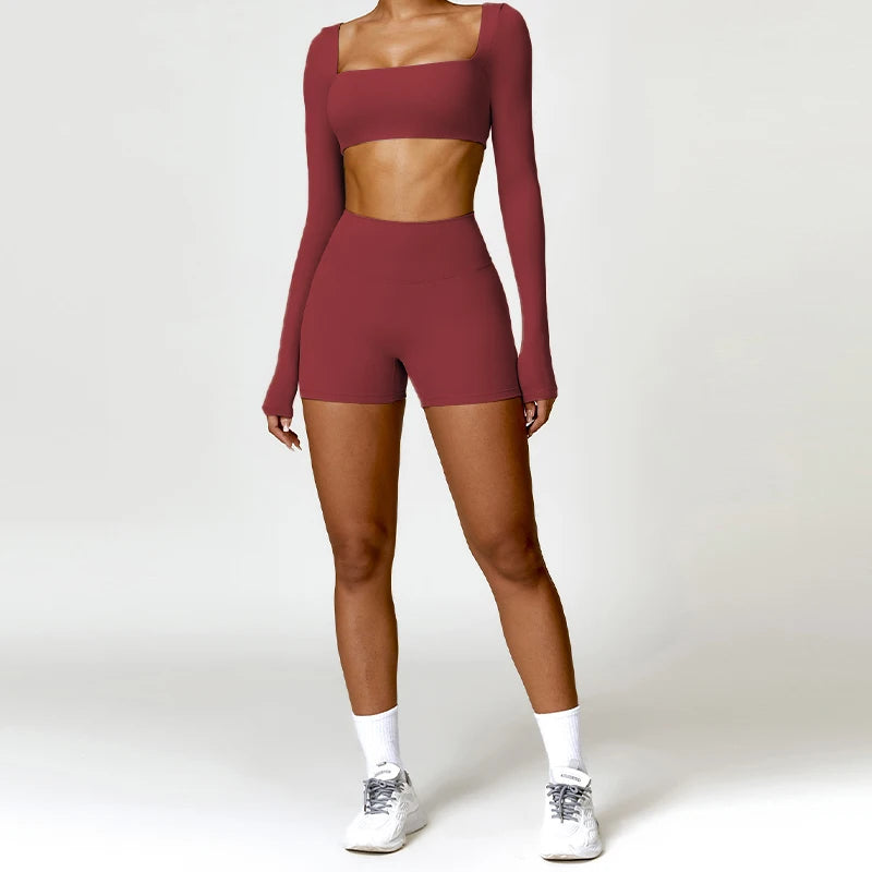 Women’s Sports Tracksuit – Quick-Dry Yoga Set 2PCS