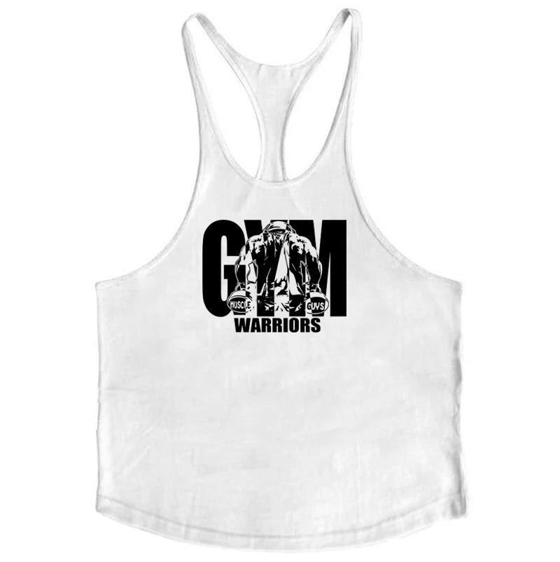 Men’s Gym Tank Top – Cotton Breathable Bodybuilding Vest (Y-Back)