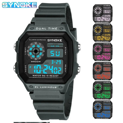 SYNOKE Digital Sports Watch – Waterproof LED Outdoor Wristwatch
