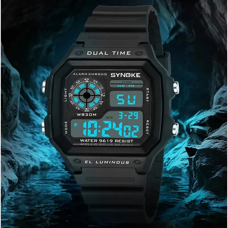 SYNOKE Digital Sports Watch – Waterproof LED Outdoor Wristwatch