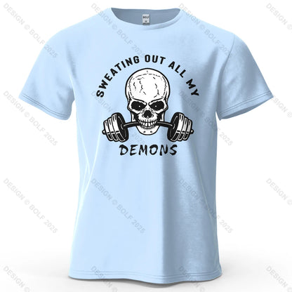 Skull Motivated Oversized Gym T-Shirt – Cotton Streetwear Tee