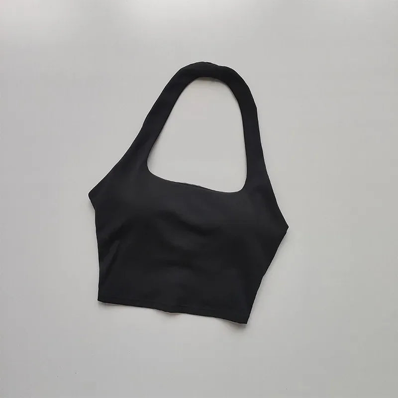 Women’s Fitness Sports Bra – Backless Yoga & Gym Crop Top