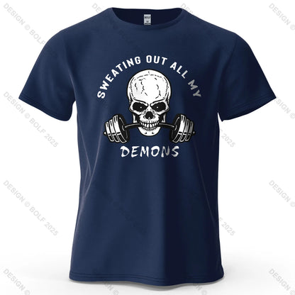 Skull Motivated Oversized Gym T-Shirt – Cotton Streetwear Tee