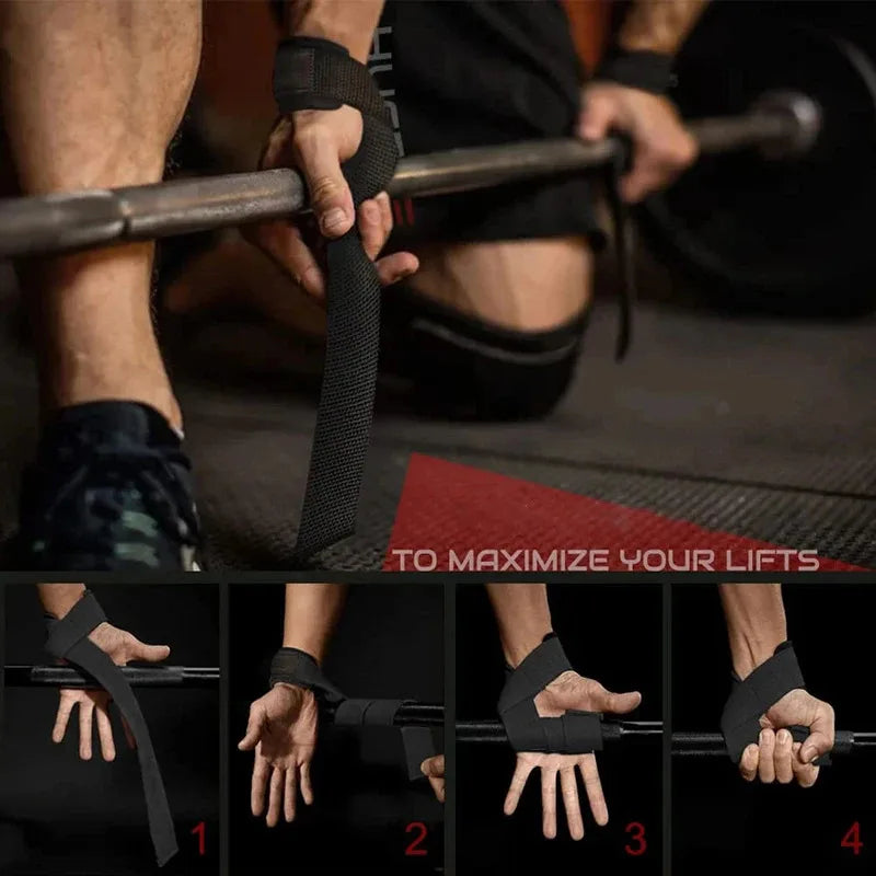 Non-Slip Weightlifting Straps for Gym Training