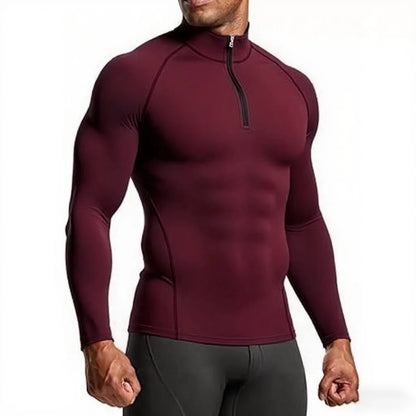 Men’s Slim Fit Compression Shirt – Long Sleeve Gym & Running Top