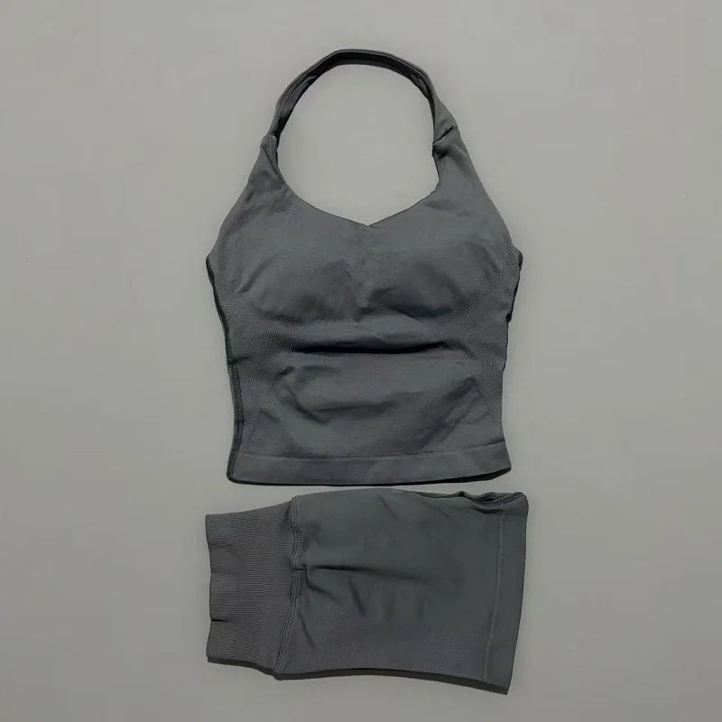 Seamless Running & Yoga Set – Women’s 2PC Fitness Outfit