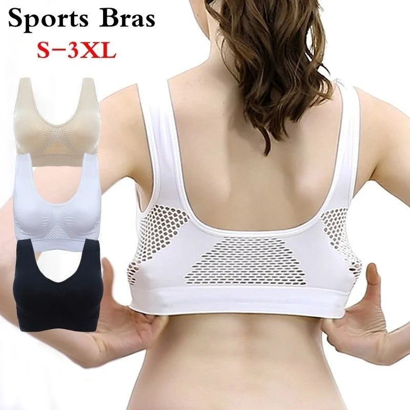 Women’s Shockproof Sports Bra Vest – Breathable Gym Running Top