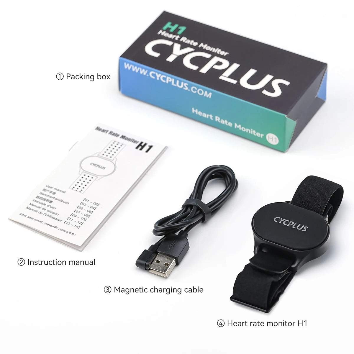 CYCPLUS Heart Rate Armband – Bluetooth & ANT+ Fitness Monitor