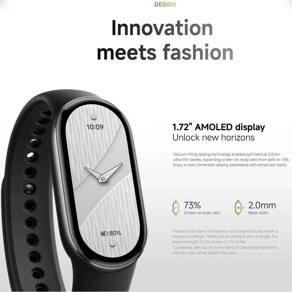 Xiaomi Smart Band 10 – AMOLED Fitness & Health Tracker