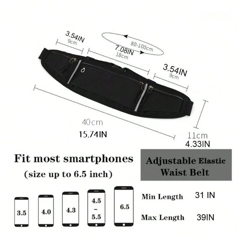 Professional Running Waist Bag – Phone Holder Sports Belt